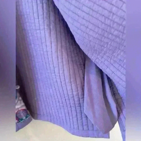 VTG Women’s Sz L Orvis Floral Reversible Quilted‎ Button Front Kimono Jacket - Picture 10 of 12